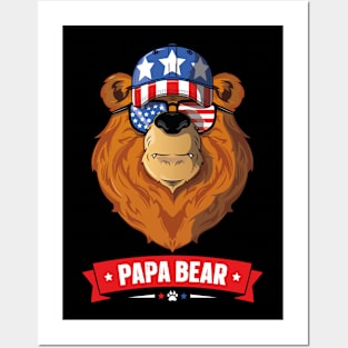 Papa Bear 4th Of July Posters and Art